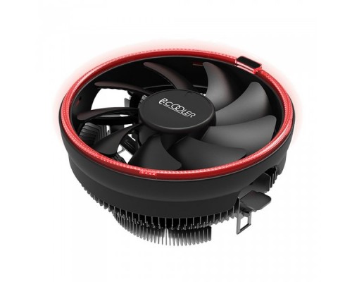 Вентилятор PCCooler E126MR  S775/115X/AM2/2+/AM3/3+/AM4/FM1/FM2/2+ (TDP 92W, вент-р 120мм с PWM, Red LED FAN, 1000-1800RPM, 26.5dBa) Retail Color Box  (1337)