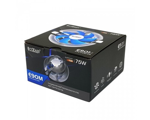 Вентилятор PCCooler E90M  S775/115X/AM2/AM3/AM4/FM1/FM2(TDP 75W, вент-р 90мм с PWM, 1000-2000RPM, 18dBa) Retail Color Box  (1412)