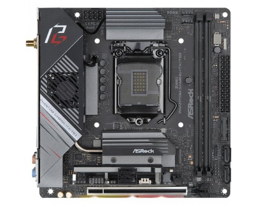 Материнская плата Z490 PHANTOM GAMING-ITX/TB3, Socket 1151, Intel®Z490, 2xDDR4-2933, HDMI+DP, 1xPCI-Ex16, 4xSATA3 (RAID 0/1/5/10), 2xM.2, 8 Ch Audio, 1x2,5GLan, WiFi, (2+2)xUSB2.0, (5+2)xUSB3.2, (1+0)xUSB3.2 Type-C™, 1xPS/2, Mini-ITX, RTL,