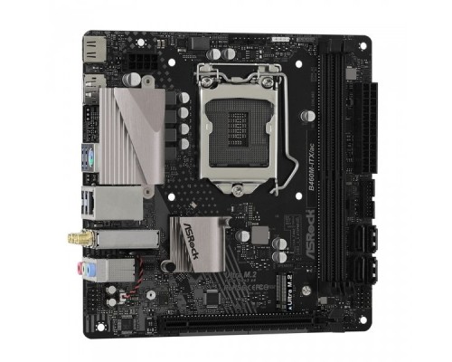 Материнская плата B460M-ITX/AC, Socket 1151, Intel®B460, 2xDDR4-2933, HDMI+DP, 1xPCI-Ex16, 4xSATA3 (RAID 0/1/5/10), 1xM.2, 8 Ch Audio, 1xGLan, WiFi, (0+2)xUSB2.0, (4+2)xUSB3.2, 1xPS/2, Mini-ITX, RTL,