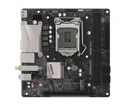 Материнская плата B460M-ITX/AC, Socket 1151, Intel®B460, 2xDDR4-2933, HDMI+DP, 1xPCI-Ex16, 4xSATA3 (RAID 0/1/5/10), 1xM.2, 8 Ch Audio, 1xGLan, WiFi, (0+2)xUSB2.0, (4+2)xUSB3.2, 1xPS/2, Mini-ITX, RTL,