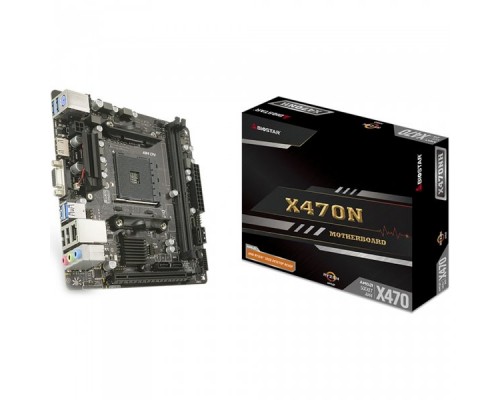 Материнская плата X470NH, Socket AM4, AMD X470, 2xDDR4-2667, D-SUB+HDMI, 1xPCI-Ex16, 4xSATA3, 1xM.2, 8 Ch Audio, GLan, (2+2)xUSB2.0, (4+2)xUSB3.1, 1xPS/2, Mini ITX, RTL