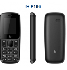 Телефон сотовый F+ F196 Black, 1.77'' 128x160, 32MB RAM, 32MB, up to 16GB flash, 2 Sim, BT v2.1, Micro-USB, 600mAh, 62g, 113,5 ммx46,8 ммx12,2 мм                                                                                                         