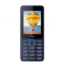 Телефон сотовый Itel Blue, 2.4'', 4MB RAM, 4MB, up to 32GB flash, 0.08Mpix, 2 Sim, 2G, BT v3.0, Micro-USB, Nucleus OS 2.1, 119 ммx51 ммx14,2 мм                                                                                                           