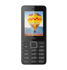 Телефон сотовый Itel Black, 2.4'', 4MB RAM, 4MB, up to 32GB flash, 0.08Mpix, 2 Sim, 2G, BT v3.0, Micro-USB, Nucleus OS 2.1, 119 ммx51 ммx14,2 мм                                                                                                          