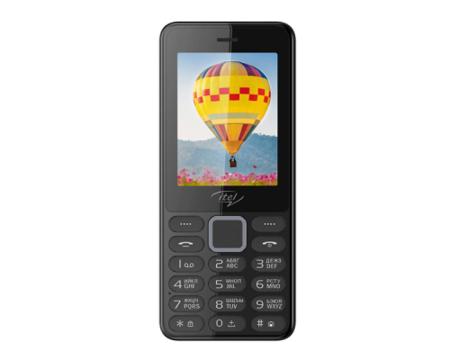 Телефон сотовый Itel Black, 2.4'', 4MB RAM, 4MB, up to 32GB flash, 0.08Mpix, 2 Sim, 2G, BT v3.0, Micro-USB, Nucleus OS 2.1, 119 ммx51 ммx14,2 мм