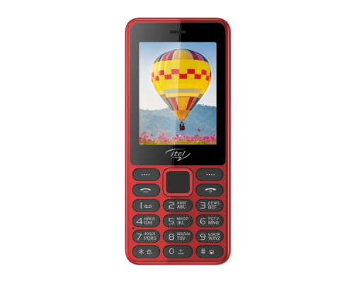 Телефон сотовый Itel Red, 2.4'', 4MB RAM, 4MB, up to 32GB flash, 0.08Mpix, 2 Sim, 2G, BT v3.0, Micro-USB, Nucleus OS 2.1, 119 ммx51 ммx14,2 мм