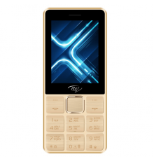 Телефон сотовый Itel Champagne Gold, 2.8'' 320x240, 64MB RAM, 64MB, up to 32GB flash, 0,3Mpix, 2 Sim, 2G, BT v2.1, Micro-USB, 4000mAh, Mocor 12, 143.5g, 136 ммx59 ммx13,5 мм                                                                             