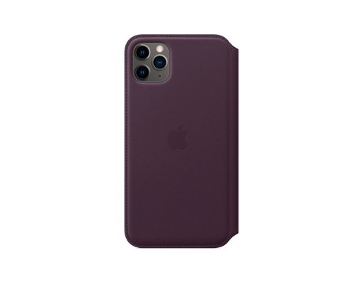 Чехол iPhone 11 Pro Max Leather Folio - Aubergine