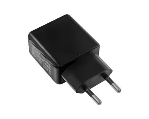 Зарядное устройство/адаптер питания USB от эл.сети GINZZU GA-3314UB 2xUSB 3,1A 5V черный + кабель USB Type C 1м