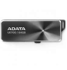 Флеш диск 64GB ADATA UE700Pro USB Flash AUE700PRO-64G-CBK USB 3.2 Gen 1, 200/100, Black, RTL                                                                                                                                                              