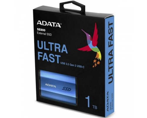 Внешний SSD USB 3.2 Gen 2 Type-C ADATA ASE800-1TU32G2-CBL