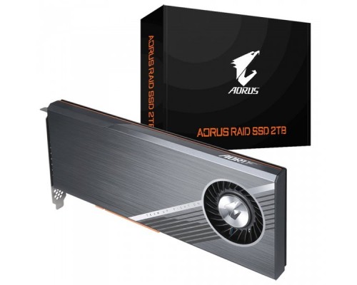 Накопитель PCIe SSD PCIe 2TB Gigabyte AORUS RAID Client SSD GP-ASACNE2200TTTDA PCIe Gen3x8 with NVMe, 6300/6000, MTBF 1.8M, 3D TLC, 512MB, 700TBW, 0.192DWPD, NVMe 1.3, Heat Sink, AORUS Storage Manager, RTL  (808228