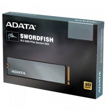 Накопитель PCIe SSD M.2 2280 500GB ADATA SWORDFISH Client SSD ASWORDFISH-500G-C PCIe Gen3x4 with NVMe, 1800/1400, IOPS 100/160K, MTBF 1.8M, 3D TLC, 240TBW, 0.263DWPD, RTL (778273)                                                                       