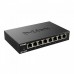 Коммутатор DGS-1008D/J3B L2 Unmanaged Switch with 8 10/100/1000Base-T ports.8K Mac address, Auto-sensing, 802.3x Flow Control, Stand-alone, Auto MDI/MDI-X for each port, 802.1p QoS, D-link Green technology, Metal case.Manual + External Power supply i