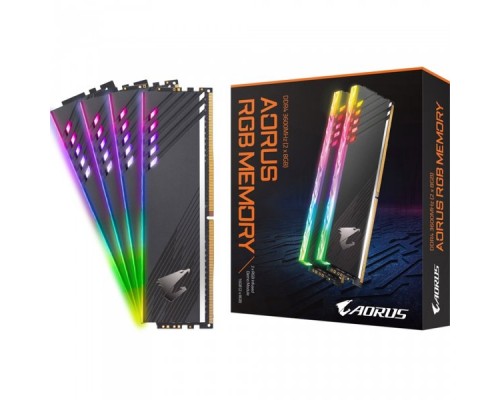 Оперативная память 16GB Gigabyte DDR4 3600 DIMM Aorus RGB Gray Gaming Memory GP-AR36C18S8K2HU416RD 2 pack Non-ECC, CL18, 1.35V, Exclusive 2xRGB Infused Demo Module, Kit (2x8GB), RTL  (807627)