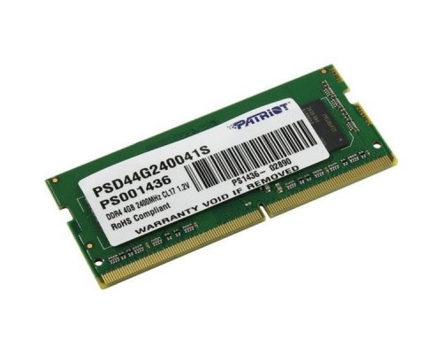 Модуль памяти для ноутбука SODIMM 4GB PC19200 DDR4 PSD44G240041S PATRIOT