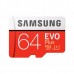 Карта памяти MicroSDXC 64GB Samsung EVO Plus Class 10 (UHS-I U1) + SD адаптер MB-MC64HA/RU