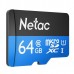 Карта памяти MicroSDXC 64GB  Netac Class 10 UHS-I U1 P500 Standart + адаптер  [NT02P500STN-064G-R]