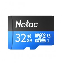 Карта памяти MicroSDHC 32GB  Netac Class 10 UHS-I U1 P500 Standart  + адаптер  [NT02P500STN-032G-R]                                                                                                                                                       