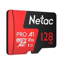 Карта памяти MicroSDXC 128GB  Netac Class 10 UHS-I U3 V30/A1 P500 Extreme Pro  +  адаптер  [NT02P500PRO-128G-R]                                                                                                                                           