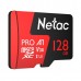 Карта памяти MicroSDXC 128GB  Netac Class 10 UHS-I U3 V30/A1 P500 Extreme Pro  +  адаптер  [NT02P500PRO-128G-R]