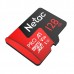 Карта памяти MicroSDXC 128GB  Netac Class 10 UHS-I U3 V30/A1 P500 Extreme Pro  +  адаптер  [NT02P500PRO-128G-R]