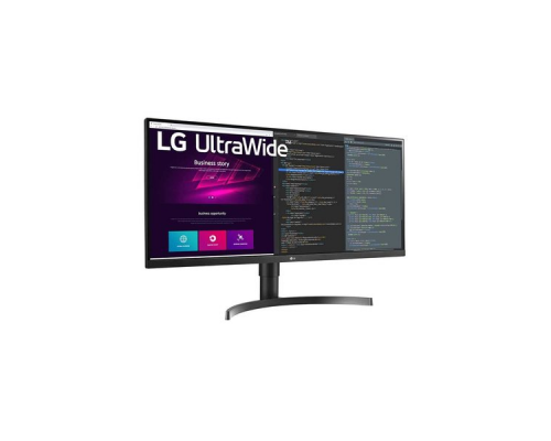 Монитор жидкокристаллический LG Монитор LCD 34'' [21:9] 3440x1440(UWQHD) IPS, nonGLARE, 300cd/m2, H178°/V178°, 1000:1, 16.7M, 5ms, 2xHDMI, DP, USB-Hub, Height adj, Tilt, Speakers, Audio out, 2Y, Black