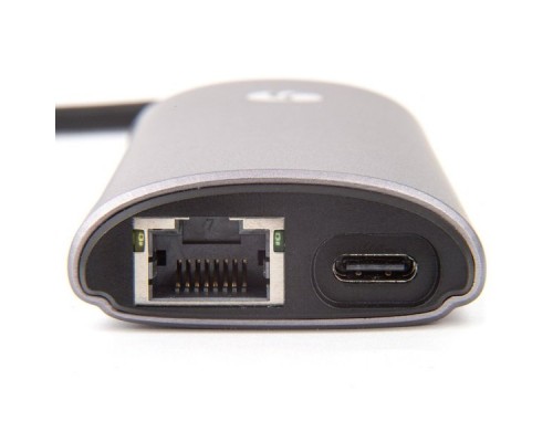 Кабель-адаптер USB3.1 Type-CM--HDMI 4K*60Hz +3USB3.0+RJ45+TF+SD+PD charging  VCOM  CU463