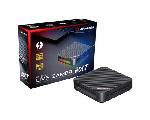 Внешнее устройство видеозахвата AverMedia Live Gamer BOLT, 2160p60, HDMI 2.0 (Pass-Through), Thunderbolt 3, RTL