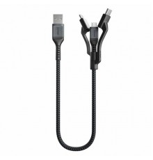 Кабель Nomad Kevlar Universal Cable 3 in 1 Lightning/USB-C/Micro-USB 0,3m - Black                                                                                                                                                                         