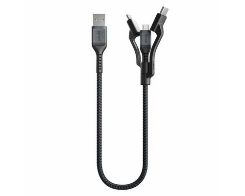 Кабель Nomad Kevlar Universal Cable 3 in 1 Lightning/USB-C/Micro-USB 0,3m - Black