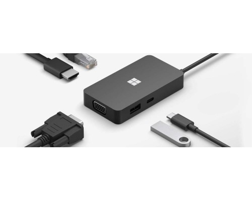 Концентратор USB-C BLACK SWV-00010 MS Адаптер Microsoft USB-C Travel Hub Black (SWV-00010)