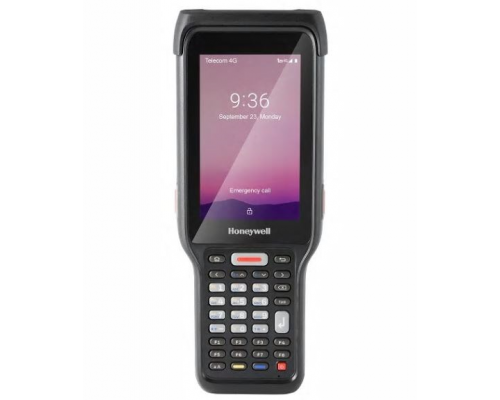Терминал бора данных Honeywell EDA61K, Numeric, WLAN, 3G/32G, EX20 scan engine, 4 inch WVGA, No camera, Android 9 GMS, Extended battery, warm swap, SCP preloaded, Rest of world