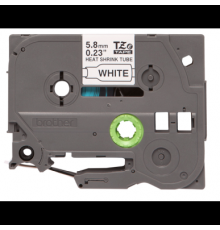 Термоусадочная кассета Brother HSe211 с лентой для печати черным на белом фоне, ширина 5,8 мм                                                                                                                                                             