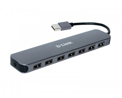 Разветвитель D-Link DUB-H7/E1A, 7-port USB 2.0 Hub.7 downstream USB type A (female) ports, 1 upstream USB type A (male), support Mac OS, Windows XP/Vista/7/8/10, Linux, support USB 1.1/2.0, fast charge mode.Powe