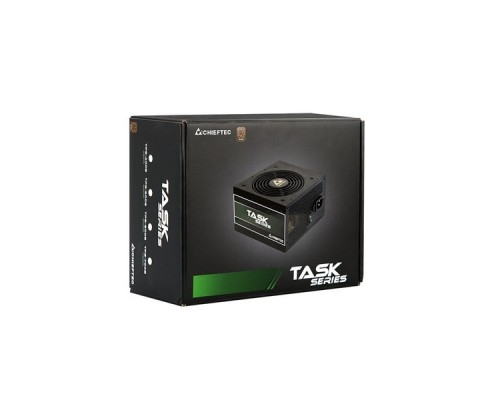 Блок питания для настольного компьютера Chieftec Task TPS-600S (ATX 2.3, 600W, 80 PLUS BRONZE, Active PFC, 120mm fan) Retail