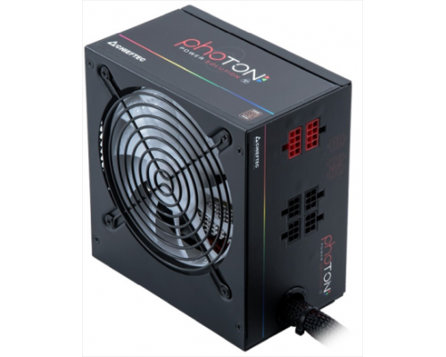 Блок питания для настольного компьютера Chieftec CTG-650C-RGB (ATX 2.3, 650W, >85 efficiency, Active PFC, RGB Rainbow 120mm fan, Cable Management) Retail