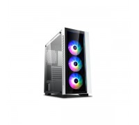 Корпус настольного ПК Deepcool MATREXX 55 V3 ADD-RGB WH 3F без БП, большое боковое окно, 3xRGB LED 120мм ветилятора спереди, RGB LED спереди, белый, ATX                                                                                                  