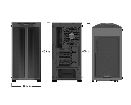 Корпус настольного ПК be quiet! PURE BASE 500DX BLACK / midi-tower, ATX, tempered glass / 3x 140mm fans inc. / BGW37