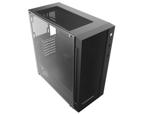 Корпус настольного ПК Deepcool MATREXX 55 MESH 2F без БП, боковое окно (закаленное стекло), 2x120mm PWM Fan, черный, ATX