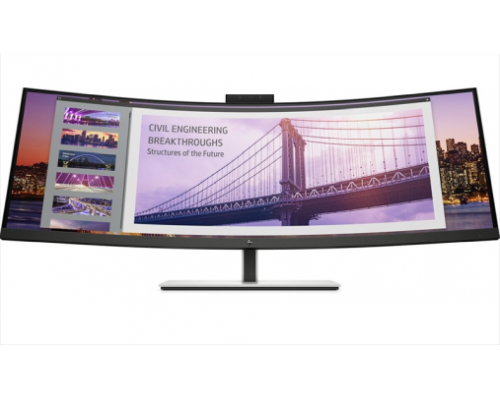 Монитор HP S430c 43.4 Curved Ultrawide Monitor 3840x1200, IPS, 350 cd/m2, 3000:1, 5ms, HDMI, DP, 100w USB Type-C, USB 3.1, webcam, height, Black&Silver