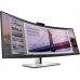 Монитор HP S430c 43.4 Curved Ultrawide Monitor 3840x1200, IPS, 350 cd/m2, 3000:1, 5ms, HDMI, DP, 100w USB Type-C, USB 3.1, webcam, height, Black&Silver