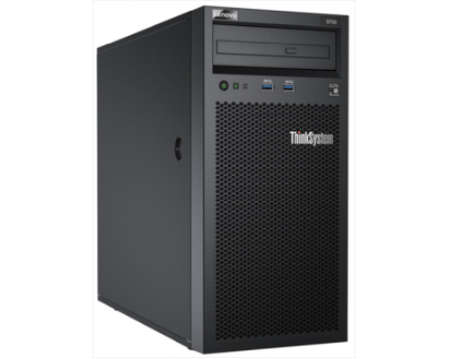 Сервер Lenovo TCH ThinkSystem ST50 Tower 4U,Xeon E-2224G 4C(3.5GHz/8MB/71W),1x8GB/2666/1R/UDIMM,2x1TB SATA HDD LFF(upto 4),SW RAID,1x250W,no p/c,AMT,Slim DVD-RW