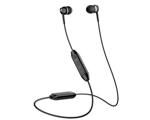 Внутриканальные Bluetooth наушники с микрофоном, Sennheiser CX 350 BT Black, 17 - 20000 Гц, Bluetooth 5.0, кодек ААС, aptX, aptX LL, время работы до 10 ч, зарядка USB-С, Sennheiser Smart Control