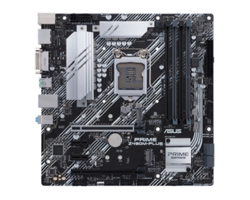 Материнская плата ASUS PRIME Z490M-PLUS, LGA1200, Z490, 4*DDR4, HDMI+DVI+DP, CrossFireX, SATA3 + RAID, Audio, Gb LAN, USB 3.2*8, USB 2.0*6, COM*1 header (w/o cable), mATX ; 90MB12W0-M0EAY0