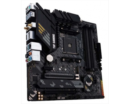 Материнская плата ASUS TUF GAMING B550M-PLUS (WI-FI), Socket AM4, B550, 4*DDR4, HDMI+DP, CrossFireX, SATA3 + RAID, Audio, 2,5Gb LAN, USB 3.2*8, USB 2.0*6, COM*1 header (w/o cable) mATX ; 90MB1490-M0EAY0