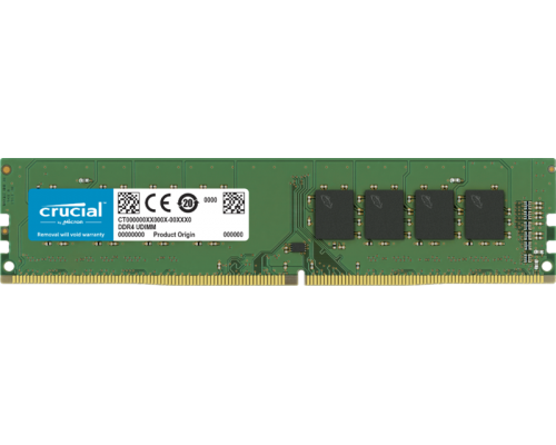 Оперативная память Crucial by Micron  DDR4  16GB 2666MHz UDIMM  (PC4-21300) CL19 1.2V (Retail)