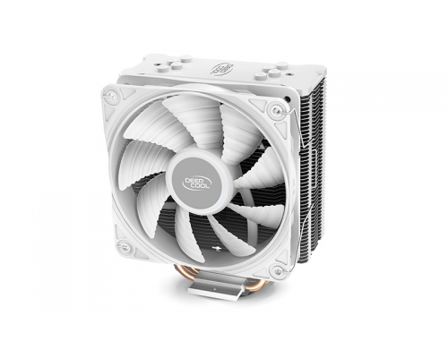 Охлаждение процессора DEEPCOOL GAMMAXX GTE V2 WHITE LGA1366/115X/AM4/AM3/+/AM2/+/FM2/+/FM1 (12шт/кор, TDP 180Вт, PWM, White LED Fan 120mm, 4 тепл. трубки прямого контакта) RET