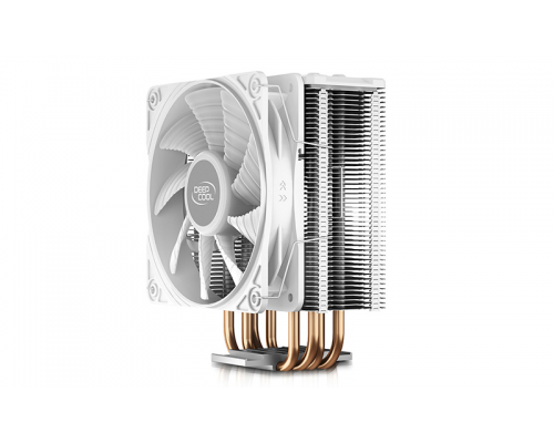 Охлаждение процессора DEEPCOOL GAMMAXX GTE V2 WHITE LGA1366/115X/AM4/AM3/+/AM2/+/FM2/+/FM1 (12шт/кор, TDP 180Вт, PWM, White LED Fan 120mm, 4 тепл. трубки прямого контакта) RET